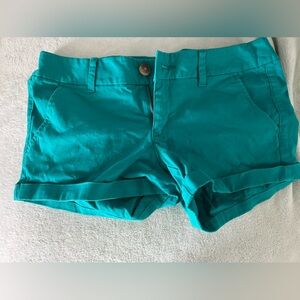 COPY - Teal American eagle khaki low rise shorts